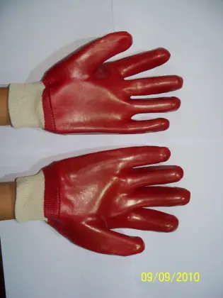 PVC coated gloves smooth finish open back k/w