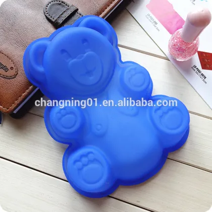 Hot sale cute little bear non-stick cartoon silicone cake mold