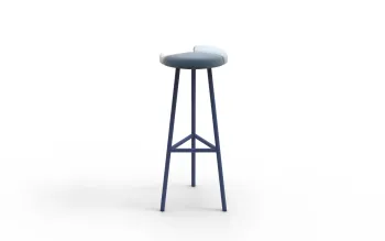 Modern Minimalist Office Bar Stool High Chair with Metal Frame and Cooling Mesh for Comfortable Workstation