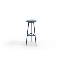 Modern Minimalist Office Bar Stool High Chair with Metal Frame and Cooling Mesh for Comfortable Workstation