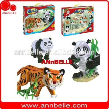 Chinese wildlife wild animal 3D puzzle Panda and South China Tiger