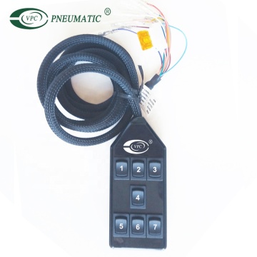 Rocker Air Ride Suspension Switch Controller Kit with Braided Harness