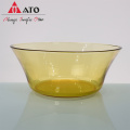 Ciotola di insalata di vetro borosilicato alto ciotola ambra