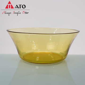 High Borosilicate Glass Salad Bowl amber Food Bowl