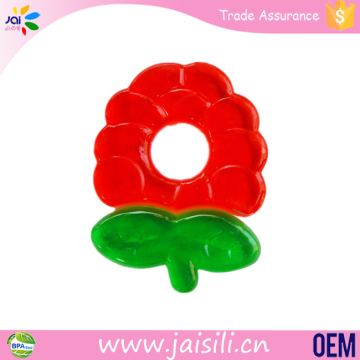 high quality BPA free funny silicon water filled baby teether baby toy