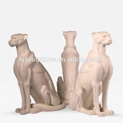 Hebei factory custom marble stone puma sculpture