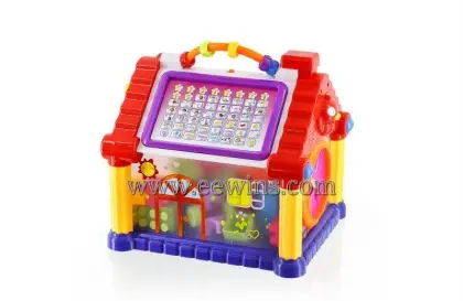 Electronic learning toys with block toys house