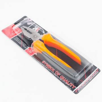 Universal 200mm Combination Cutting Pliers with Rubber Handle