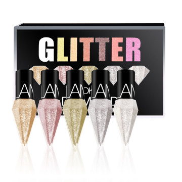 5 Farben Diamond Shimmer wasserdichte flüssige Eyeliner &amp; farbig Bleistiftset