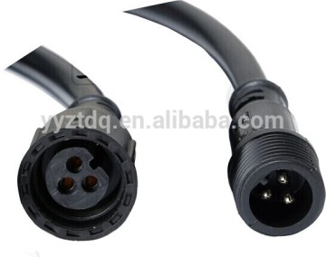 3 pin waterproof connector cable for fountains light / underwater lamp