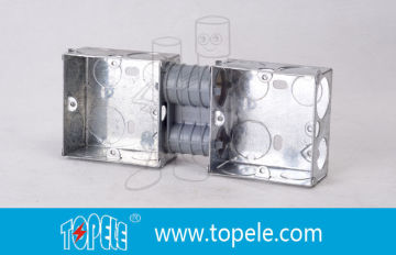 Electrical Boxes / 2-gang British Standard Metal Conduit Box With Pvc  , Switch Box