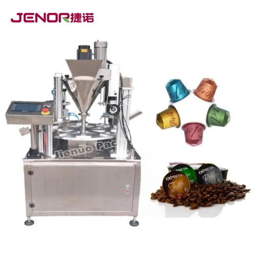 Nespresso Coffee Capsule Filling Machine Nitrogen Gas Flushing Form Fill Seal Wrapping