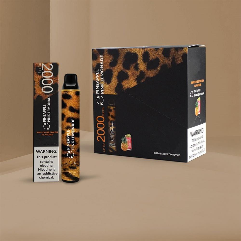 Atomizador de cigarrillo electrónico de vape desechable 2000puffs