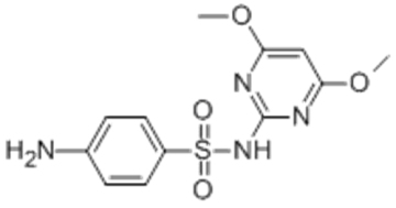 Benzenesulfonamide, 4-amino-N- (4,6-dimetoksi-2-pyrimidinyl) - CAS 155-91-9