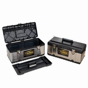 Tool box, made of plastic and stainless steel