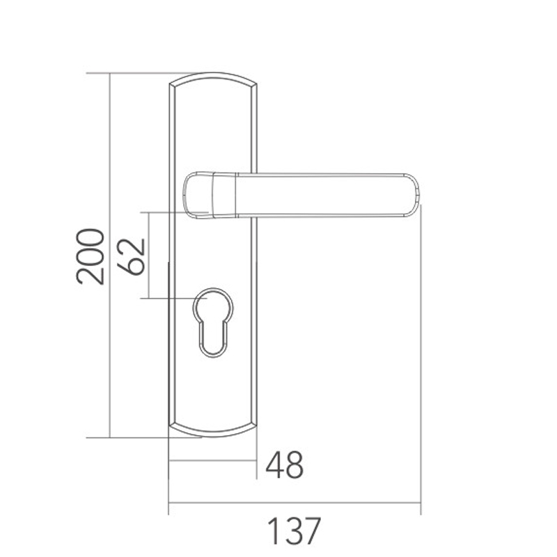Stainless steel door lock 