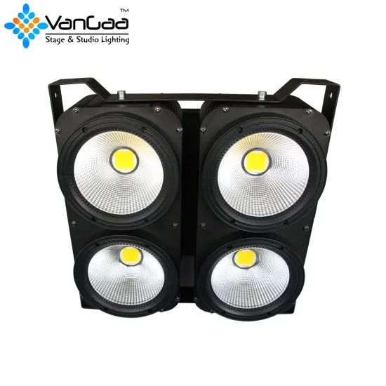 High-Power 4x100W Warm/Cool White LED PAR Light with COB Technology for Theater and Studio Shows