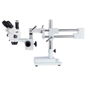 AMSCOPE 7x-45x Stereo-Zoom-Mikroskop mit Dual-Arm-Auslegerständer für die Telefonreparatur