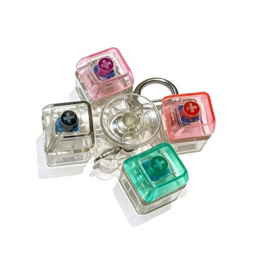4-Key Glowing Fidget Spinner Keychain