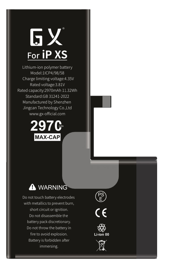 GX az Apple XS -hez, nagy kapacitású akkumulátorral