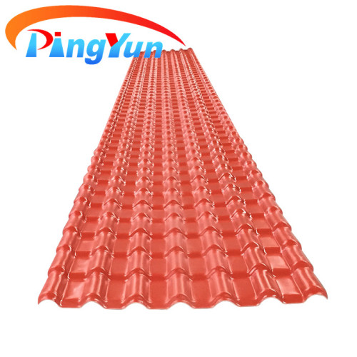 Waterproof Plastic Spanish Roof Tiles Teja De PVC Colombia ASA Synthetic Resin Sheet 4 Layers