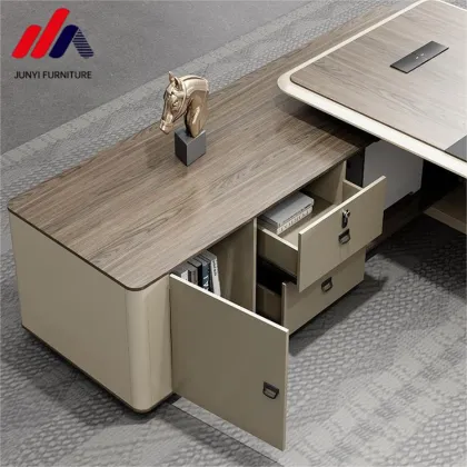Modern Wood Office Desk with Drawer - Customizable Home Office Computer Desk