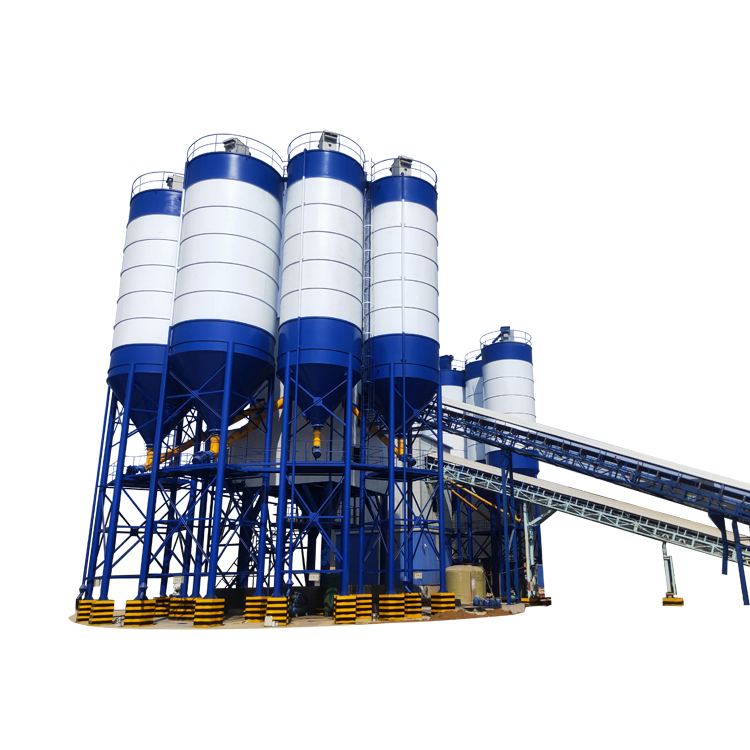 Mini cement 60m3 belt conveyor concrete batching plant