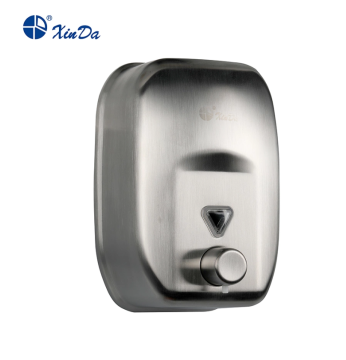 Stainless steel soap dispenser with lock