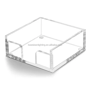 Transparent Acrylic Desk Organizer: Stylish Memo Pad Holder for Office Use