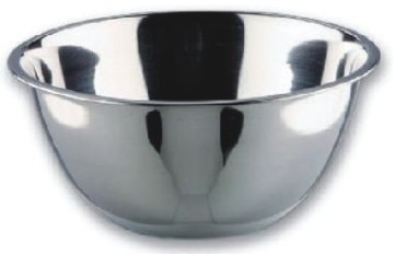 Hemispherical mixing bowl, s/s