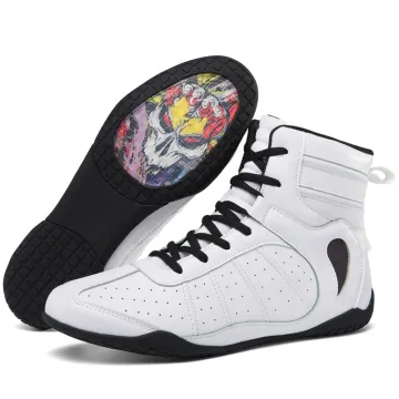 Custom Made Professional Fashion Boxing & Wrestling Shoes: Leather Boots for Unisex