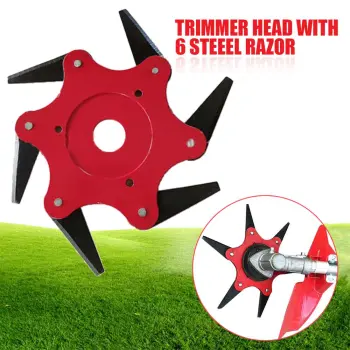 6 Blades Grass Trimmer Head Brush Cutter 65Mn Weed Brush Cutting Head Garden Power Tool Accessories for Lawn Mower