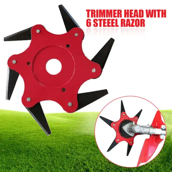 6 Blades Grass Trimmer Head Brush Cutter 65Mn Weed Brush Cutting Head Garden Power Tool Accessories for Lawn Mower
