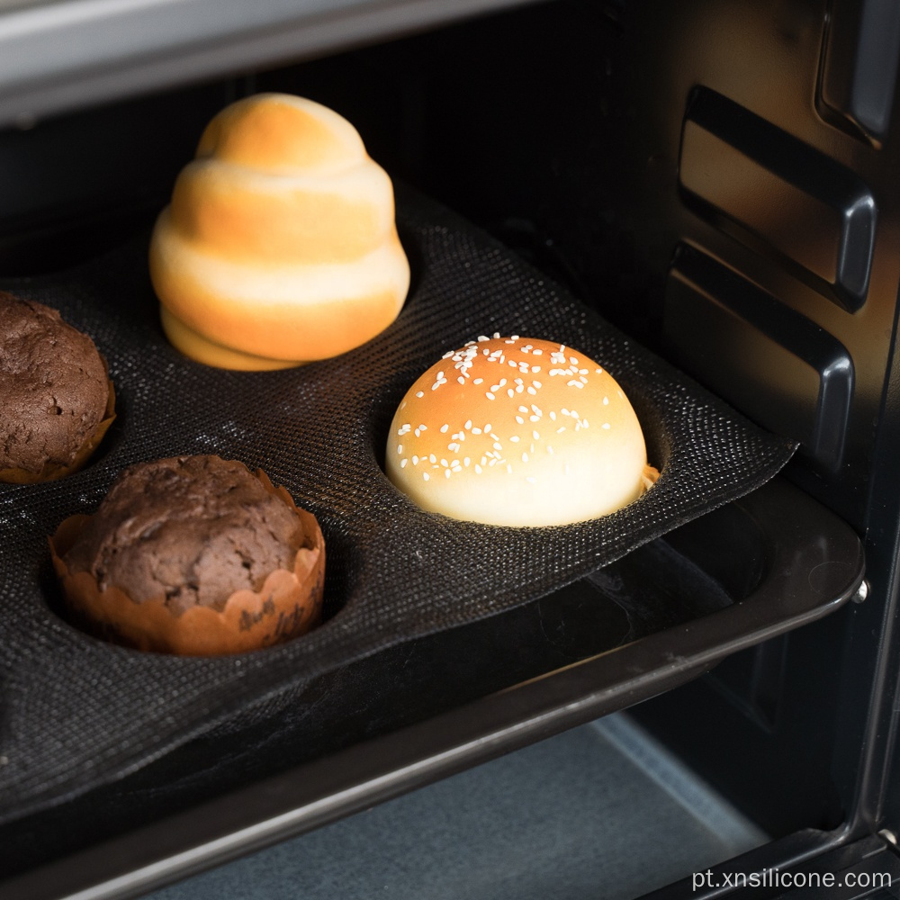 Moldes de bolo de silicone de fontes de fondante redondos e ecologicamente corretos