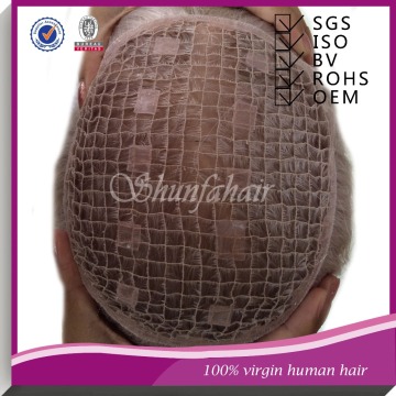 Indian hair cheap toupee for men, 2016 fishnet hairpiece, fishnet hairpiece