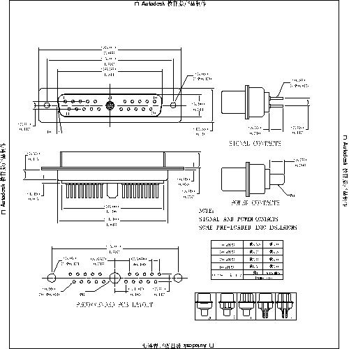 PDP21W1-FXXXX POWER D-SUB 21W1 DIP STRAIGHT-FEMALE TYPE