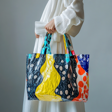 Custom Size Multi-Color Logo Printed Laminated PP Tote Bags for Wholesale
