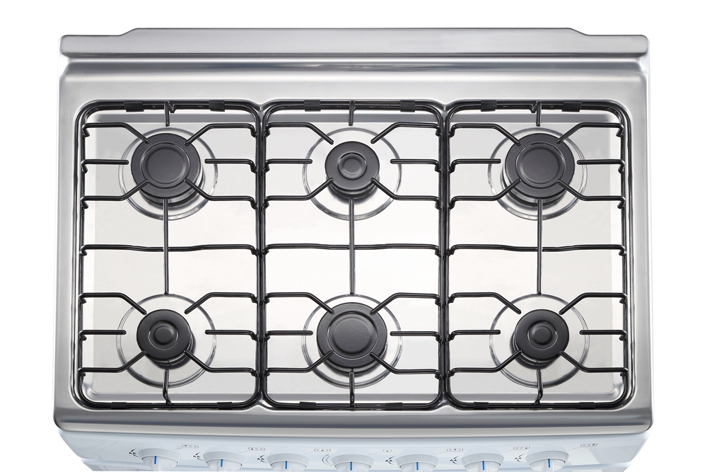 White Color FreeStanding 6-Burners Gas Oven