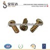 yellow zinc plated pan torx with pin thread cutting screw for plastic toy car