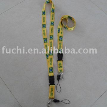 Polyester lanyard met country vlag afdrukken