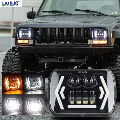 Motorcycle Truck LED Square Headlights