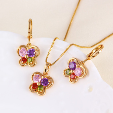 Xuping Fashion Flower CZ Jewelry Set
