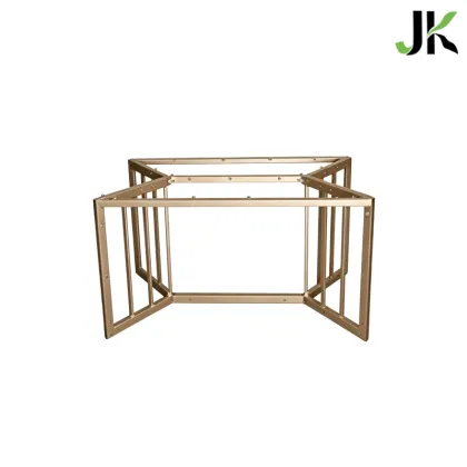 Barrel-shaped wrought iron coffee table frame