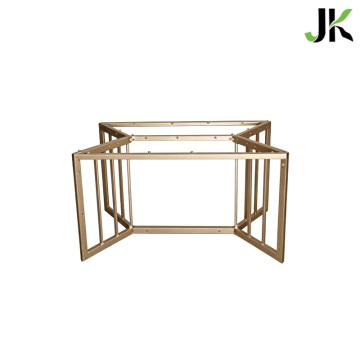 Structure de table basse en fer forgé en forme de tonneau