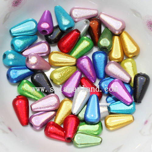 Καλύτερα Loose Acrylic Miracle Oval Beads Teardrop Spacer Bead Charms