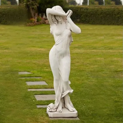 Cheap and fine carving marble stone naked lady sculpture