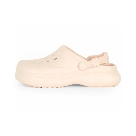 Crocs Classic Crush Clog Beige Mule Flat Women