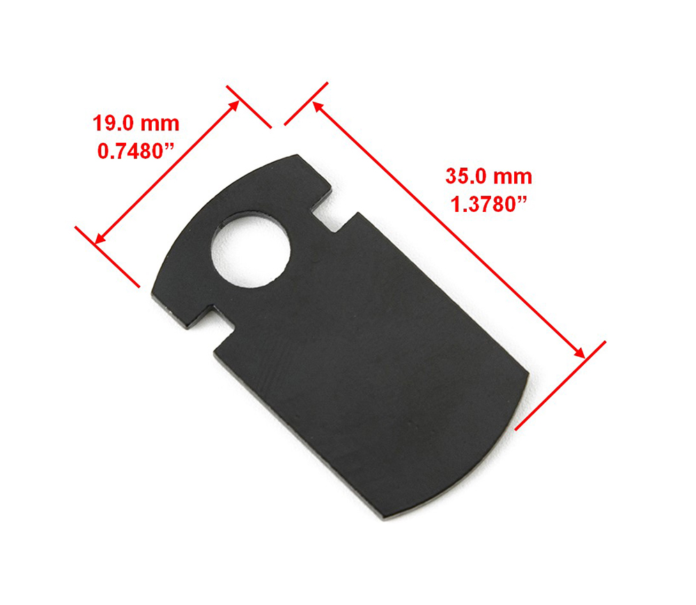 Metal Plate Black Part Size