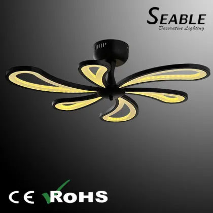 High quality ceiling fan shape light, acrylic LED ceiling light