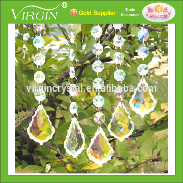 Bling acrylic bead chain, crystal Garland Prism with diamond pendant as tree decor